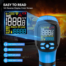 Infrared Thermometer Temperature Gun, -40 to 2192 Dual Laser High Temp Ther...