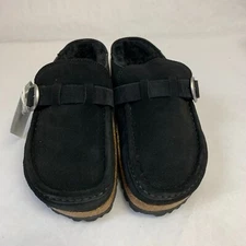 Birkenstock New w/o Box Buckley Shearling Black Suede Leather Narrow Select Size