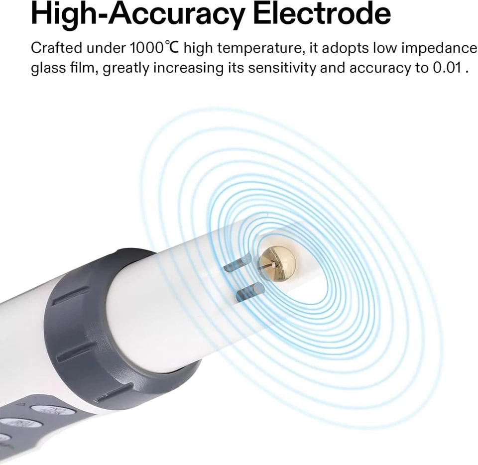 VIVOSUN 3-in-1 Digital pH Meter with ATC, ±0.1 pH Accuracy Water Quality Tester - Bild 4 von 4