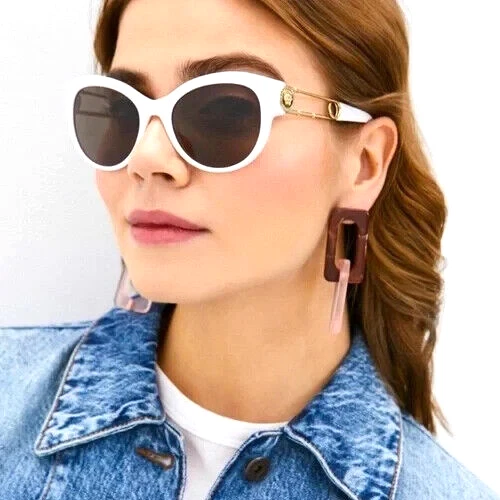 НОВЫЙ VERSACE MOD. 4389 314/3 БЕЛОЕ ЗОЛОТО/КОРИЧНЕВЫЙ ОБЪЕКТИВ AUTHENT ОПРАВА СОЛНЦЕЗАЩИТНЫЕ ОЧКИ 55-20 - Изображение 2 из 4