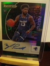 🔥Myles Powell Prizm Draft 2021- Green Prospect Auto💥🔥! Nice Card N Auto!