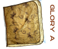 WORSHIP FLAGS - GLORY A - set of two - size 30"x 31" color: GOLD & BRONZE