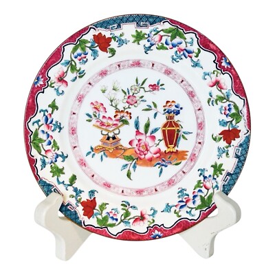 Antique Minton Philadelphia Caldwell & Co POONAH PINK Handpainted Luncheon Plate