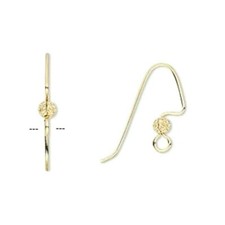5 Pair Perfect Balance Angular Gold Stardust Bead Earring Hooks Wires Earwires