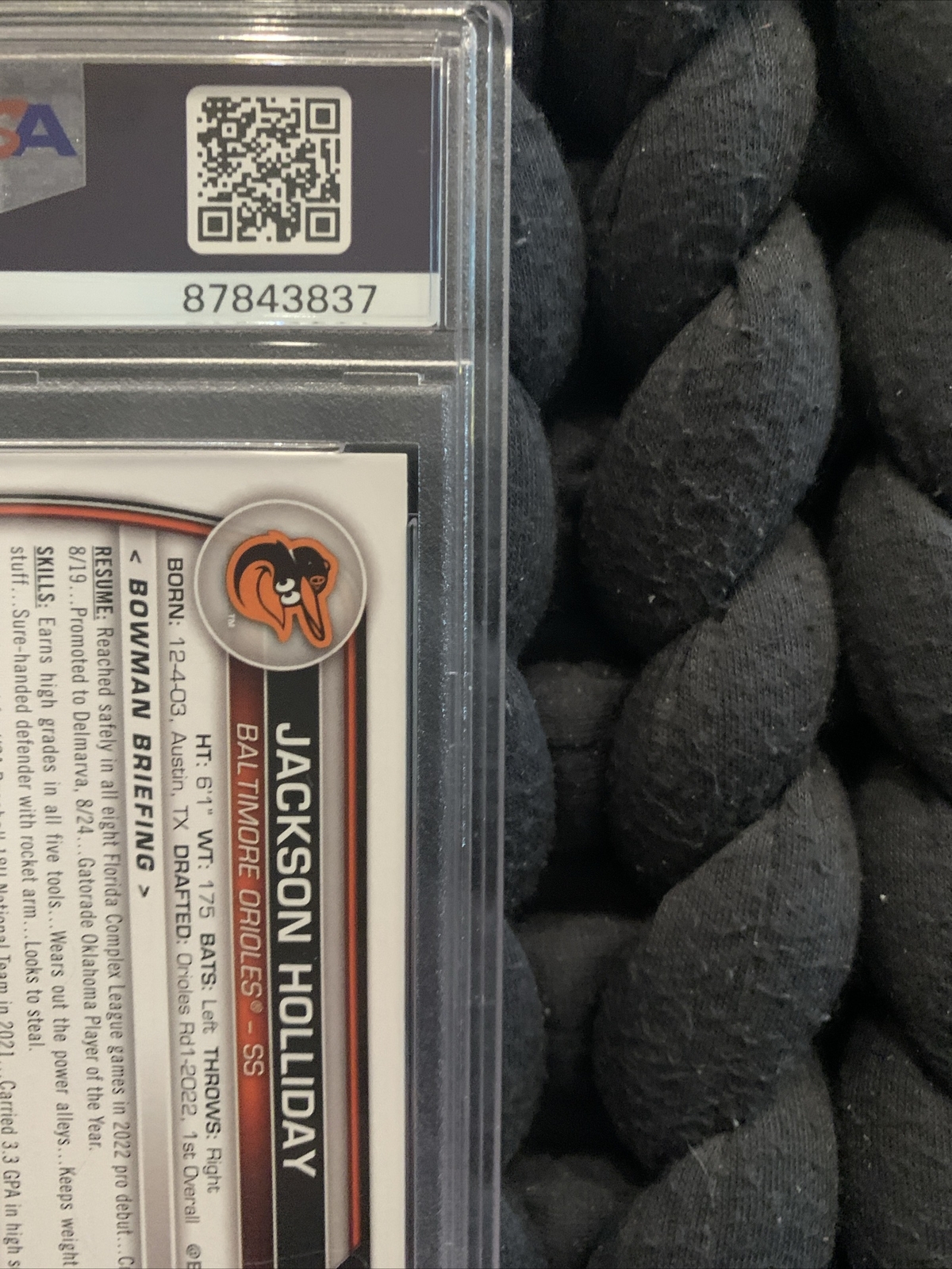 Jackson Holliday 2023 Bowman Paper PSA 10 Gem Mint Orioles MLB #1 Prospect #BP20 view 20