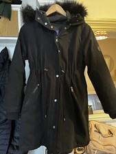 Seraphine Sub-zero Winter Parker Maternity Babywearing Black Coat Size 8