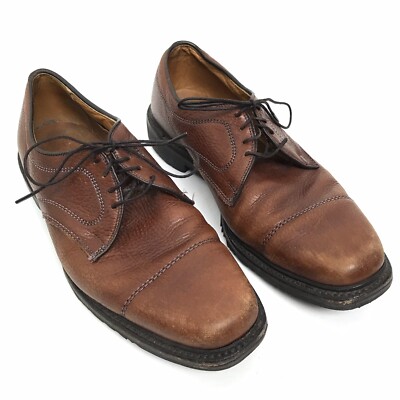 Allen Edmonds Becker Mens 9 D Brown Pebbled Leather Cap Toe  display picture 3