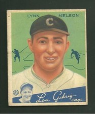 1934 Goudey #60 Lynn Nelson Vintage Baseball Card Chicago Cubs Pitcher