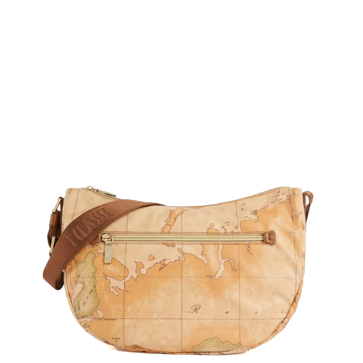 NEW Alviero Martini 1a Classe Borsa a tracolla Media Geo Soft Castagna LGV78
