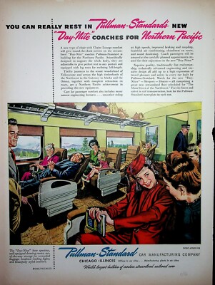 Original Zug-ANZEIGE: In Pullman-Standards kann man sich wirklich ausruhen #Northern Pacific