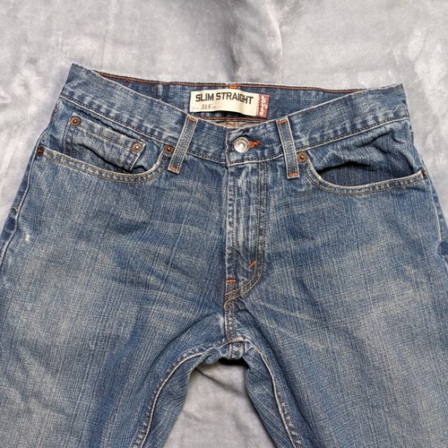 Levis Jeans Herren 30x30 Blau 514 Slim Fit Straight American Mid Wash Denim - Bild 3 von 12
