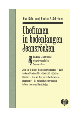 Thumbnail - Chefinnen In Bodenlangen Jeansröcken Von Max Goldt, Martin Z. Schröder