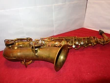 ANTIQUE WURLITZER AMERICAN SAXOPHONE ALTO LOW PITCH + NECK MOUTHPIECE & CASE #L1