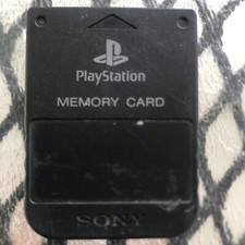 GENUINE Sony PlayStation 1 Memory Card BLACK OEM SCPH-1020 PS1 OFFICIAL U.S