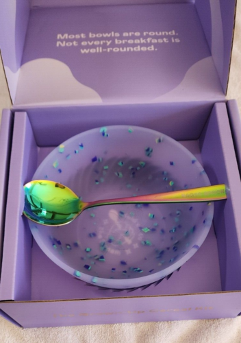 Open Sesame Magic Spoon Silicone Cereal Bowl And Spoon New In Box Purple