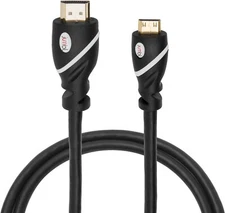 Jumbl High-Speed HDMI-A to Mini HDMI-C Premium Cable (3 Feet)