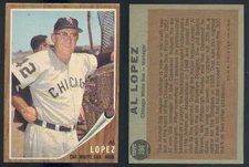 (41489) 1962 Topps 286 Al Lopez White Sox-EM