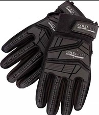 Cold Steel Tactical Gloves Sz L-10 Black Ultra Protection Goat Leather / Rubber