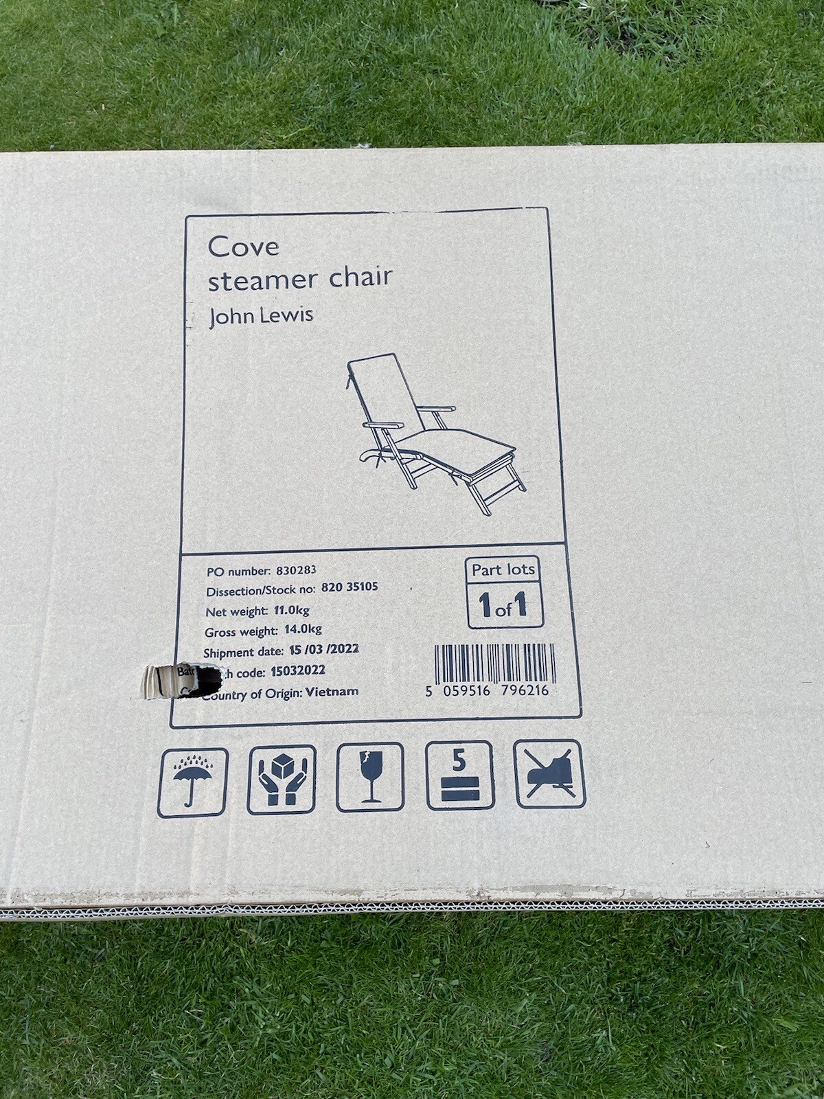 John Lewis Cove Steamer Chairs x2 Inc Covers. eBay