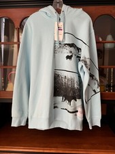 NWT NEW CALVIN KLEIN x ANDY WARHOL ICE BLUE HOODIE SWEATSHIRT HORSES SIZE XXL