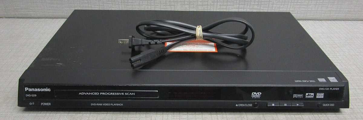 ADVANCED PROGRESSIVE SCAN PANASONIC S29 CD/DVD PLAYER BLACK NO