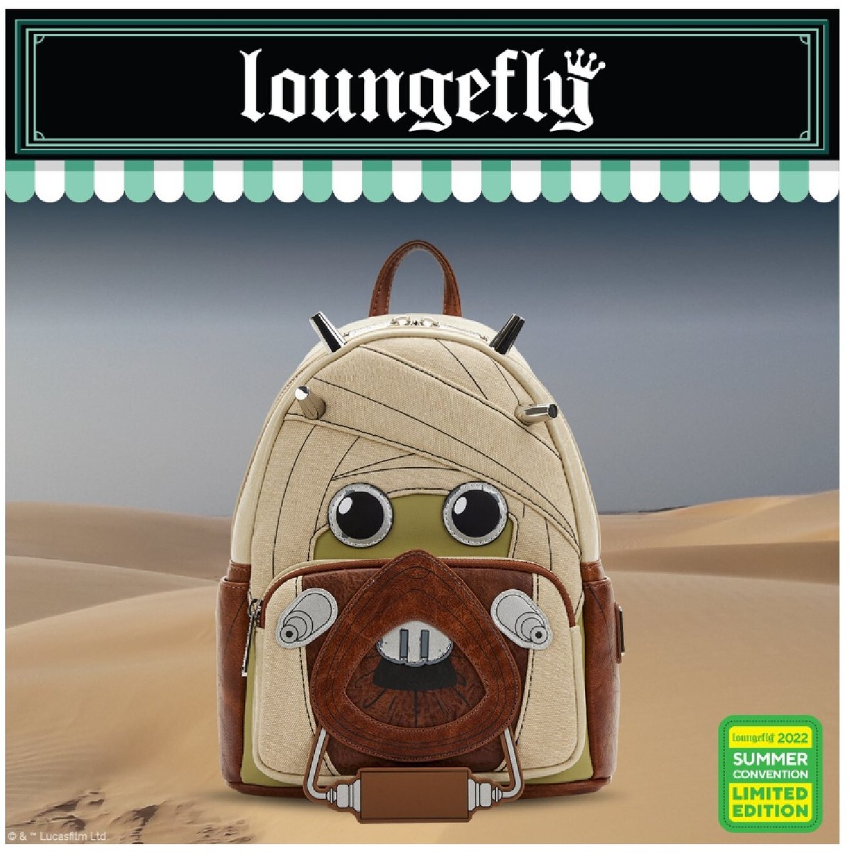 2022 SDCC Loungefly Tusken Raider Mini Backpack Star Wars