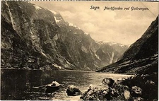 CPA AK NORWAY Sogn. Naerofjorden ved Gudvangen (257885)