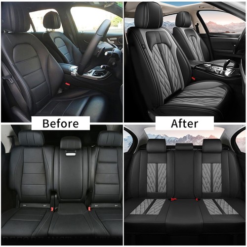 PU Leather Car 2/5-Seat Cover Front & Rear Cushion Pad For Acura TSX 2009-2014 - Picture 15 of 16
