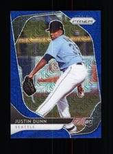 2020 PRIZM #44 JUSTIN DUNN BLUE MOJO PRIZM /175 ROOKIE RC - SEATTLE MARINERS