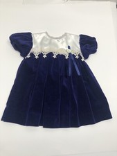 Vintage Ruth Of Carolina Purple Velvet Dress Size 24 Month