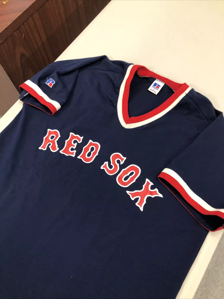 BOSTON RED SOX VINTAGE 90s RUSSELL ATHLETIC MLB BASEBALL JERSEY SIZE XL