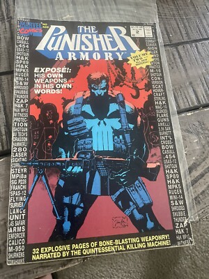Punisher Armory #2 - Marvel Comics 1991 - Jim Lee, has some writing in it