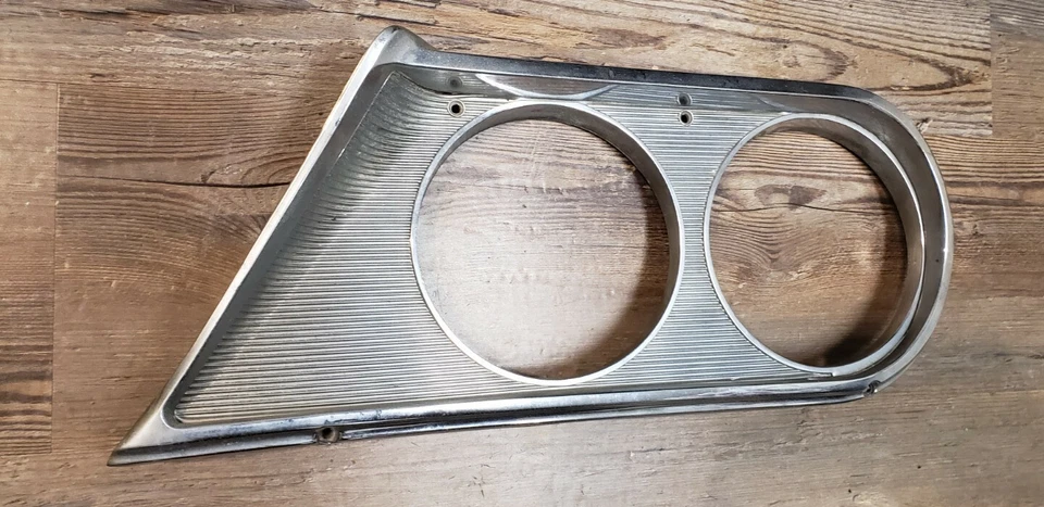 1964 Mopar Chrysler Newport New Yorker chrome Headlight Trim Bezel Left oem - Image 4 of 4