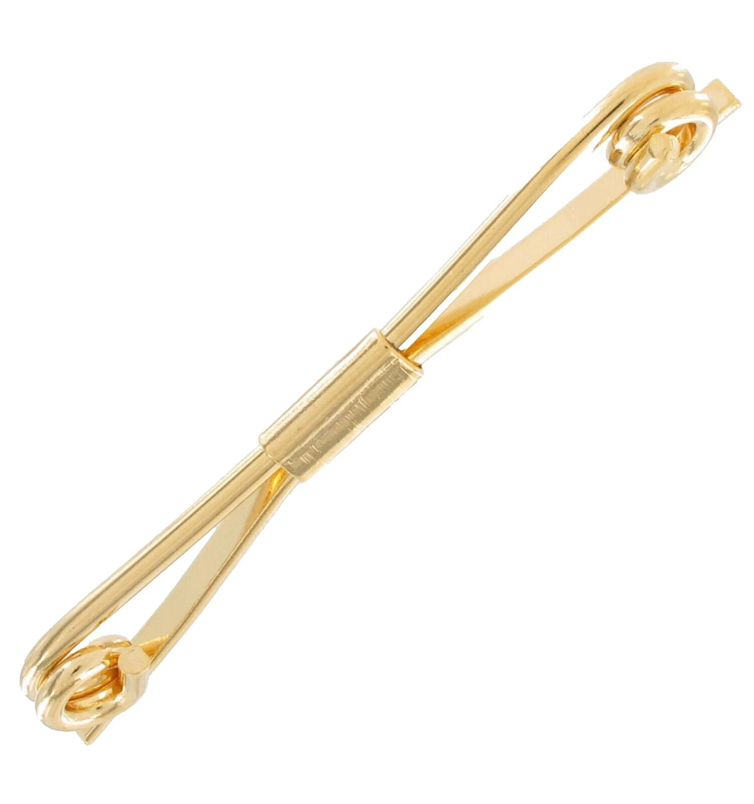 Without Stone Stone Yellow Gold Tie Clasps & Tacks for Men