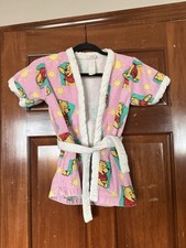 Vintage 1997 Winnie The Pooh Pink Toweling Bathrobe