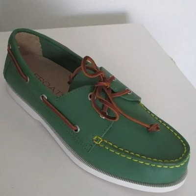 Froats Mens Kelly Green (Oregon Ducks) Leather Boat Shoe NWOB