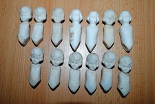 13 antique German small bisque doll bodies with head, 0609