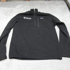 Patagonia Sweatshirt Men Small Black Fleece Better Sweater 1/4 Zip Pullover LOGO