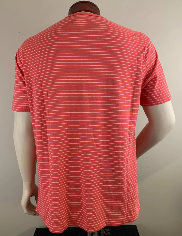 LACOSTE Men's Short Sleeve Henley Linen Blend Striped Shirt Size XL (EUR 7) - Image 3 of 4