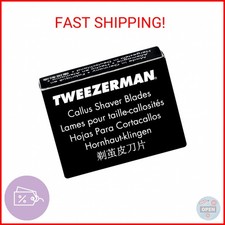 Tweezerman Replacement Callus Shaver Blades, Black, 20 Count