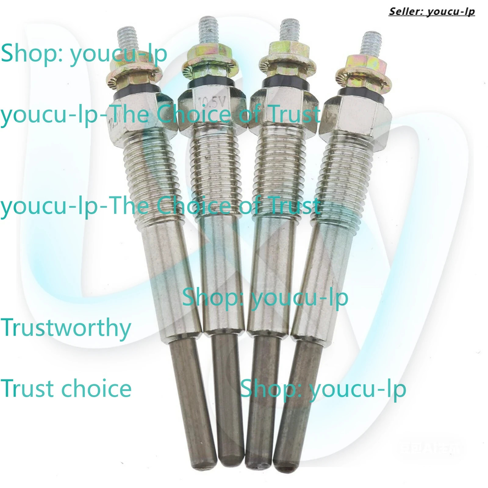 4PCS Plug Glow 9-82511978-0 for Isuzu C240 C190 C201 C221 D500 4BA1 4FA1 3AA1