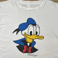 VTG 80s Donald Duck 19  x 27.25  Disney T Shirt