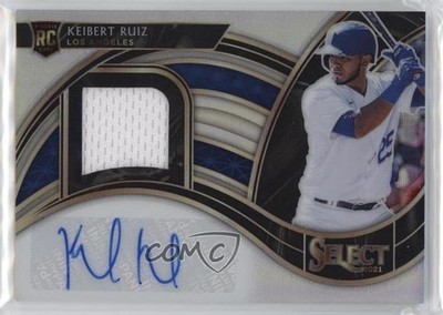 2021 Panini Select Rookie Jersey Holo Prizm 33/199 Keibert Ruiz Auto RC 1bi0