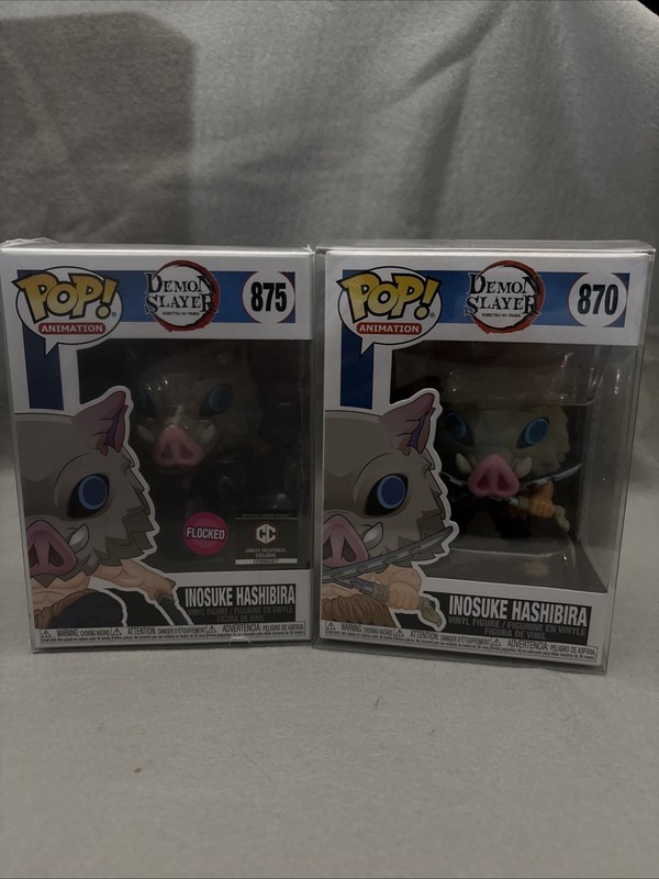 Funko Pop! Demon Slayer 875 Flocked Inosuke Hashibira Chalice Exclusive And 870