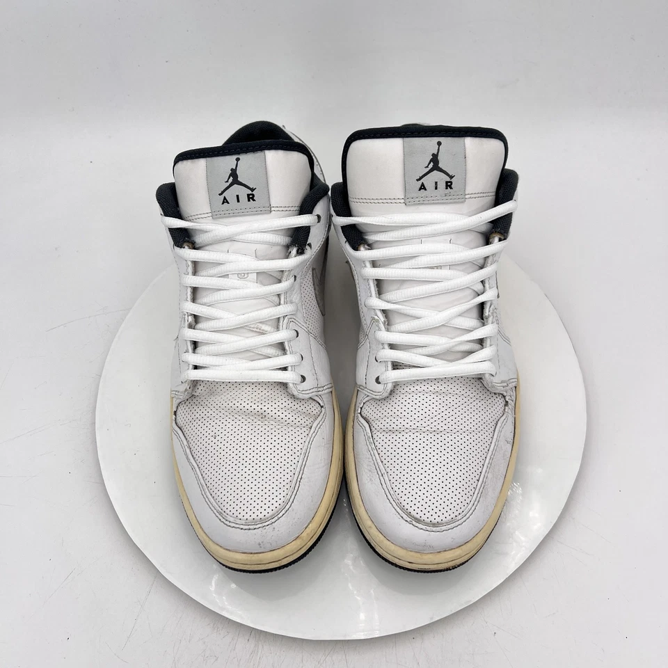 Nike Air Jordan 1 Phat Retro Bajo Hombres Talla 11 338145-110 Blanco Antracita Zapatos Foto 3 de 4