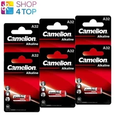 6 Camelion LR32A Alkaline Batteries A32 9V Without Mercury Cadmium New