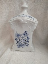 Antique Meissen Germany Cross Swords Blue Onion ZWIEBELMUSTER Coffee Canister