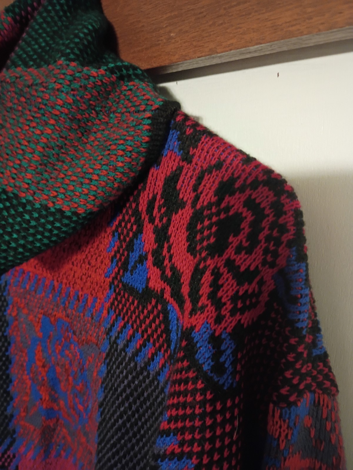 Vintage Classic Elements Patchwork Sweater Size S… - image 10