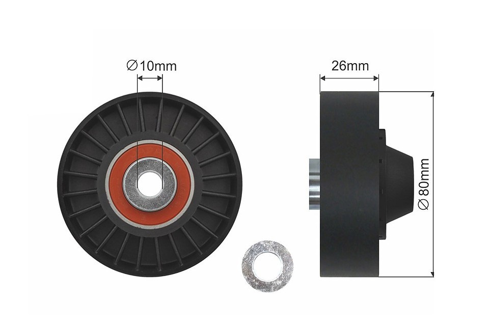 Fits NTY RNK-FT-000 PULLEY IDLER V-BELT