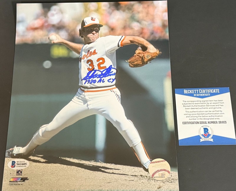 Steve Stone Orioles Autographed Signed 8x10 1980 Cy Young Beckett COA